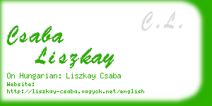 csaba liszkay business card